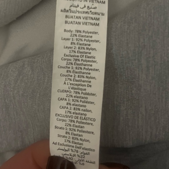 ALO Yoga Light Gray V-Neck Athletic Dress/Romper with shorts underneath. - Picture 9 of 10